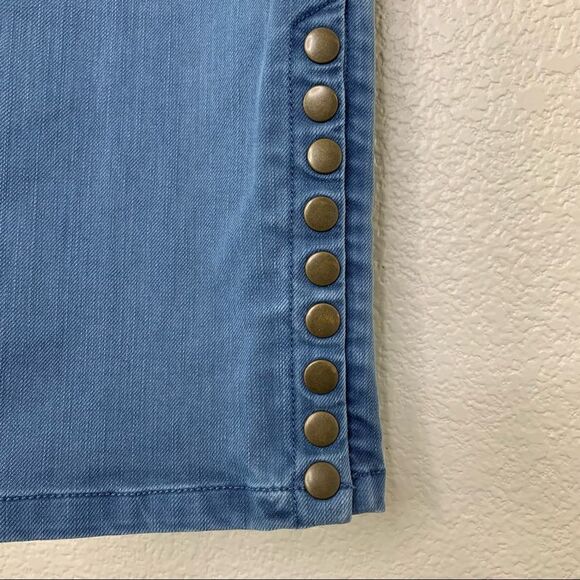 Soft Surroundings Blue Snap Up Ankle Leggings - Picture 5 of 14